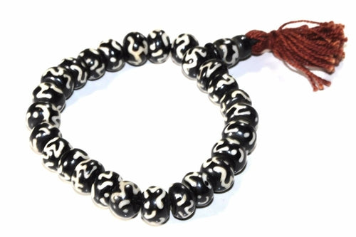 Om Bone Mala Yoga Bracelet