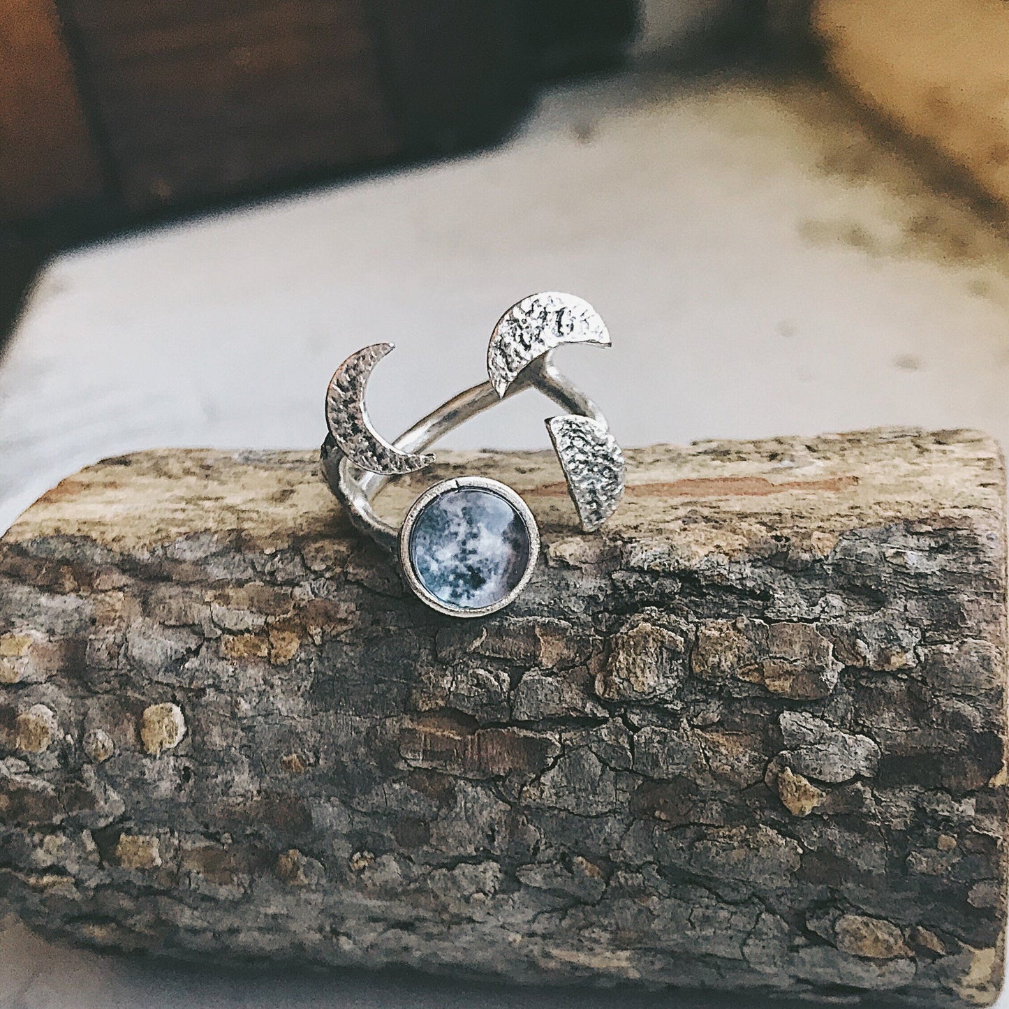 Moon Phase Sculpture Ring