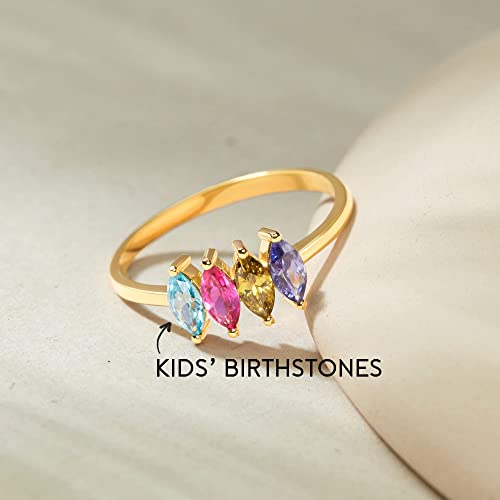 Personalized Mom Birthstone Ring, Birthstone Jewelry,Family Birthstone