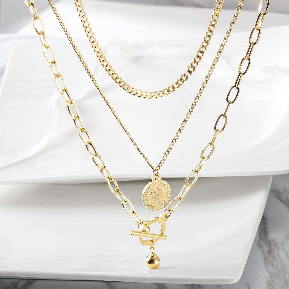 Multi-layered Elizabeth Coin Necklace