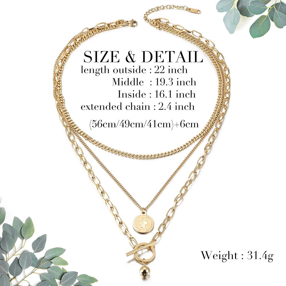 Multi-layered Elizabeth Coin Necklace