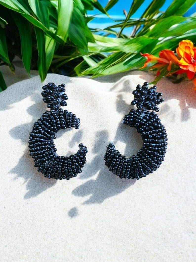 Handmade Blackbeauty studs for women