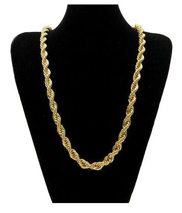 14K Yellow Gold Solid Brass Classic Korean Chain