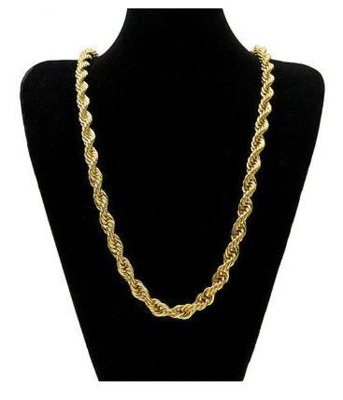 14K Yellow Gold Solid Brass Classic Korean Chain