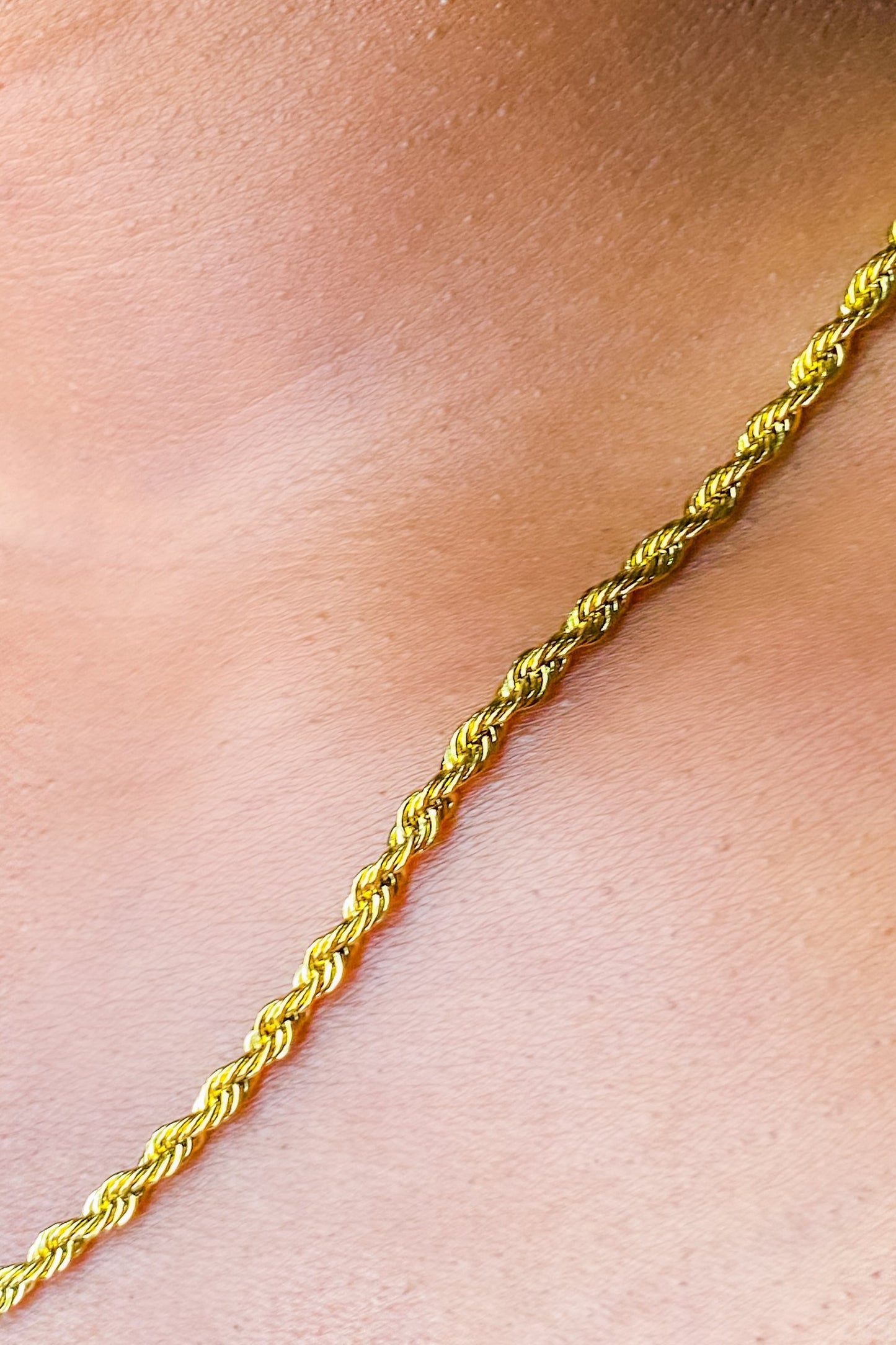 Necklace - Unisex Rope Chain Gold