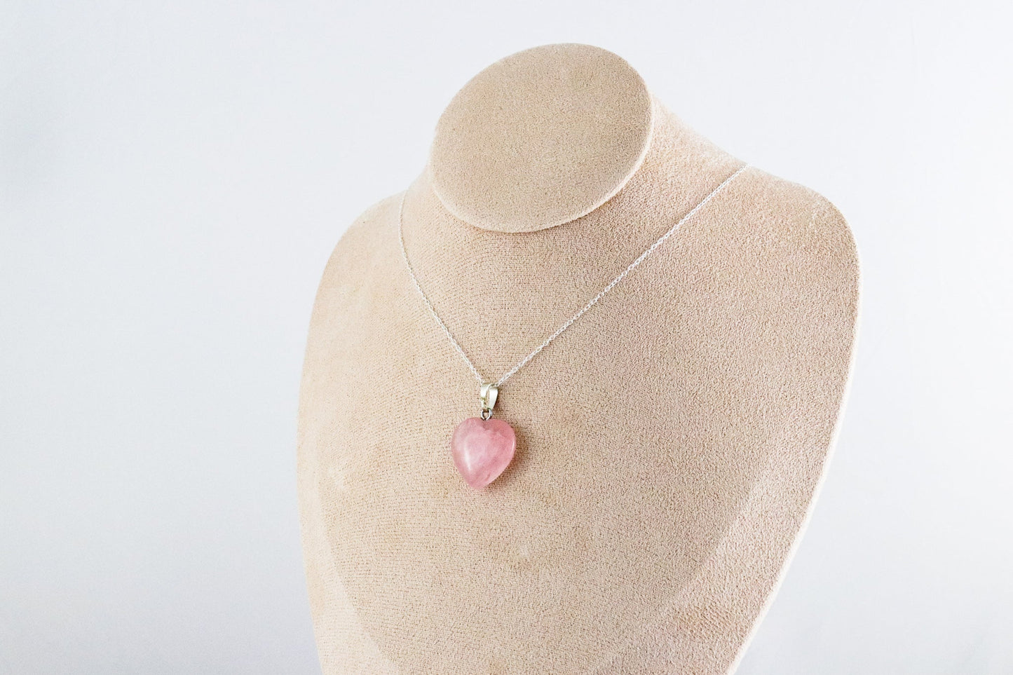 Pendentif | Coeur en Quartz Rose