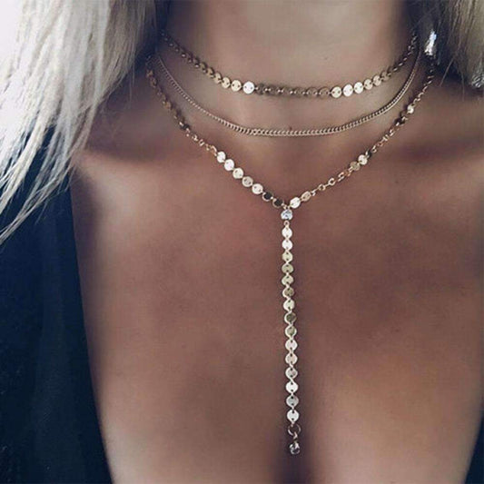 Three Layer Lariat Necklace