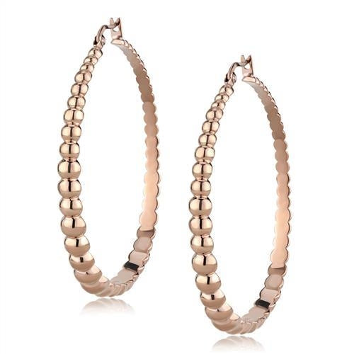 TK3068 - IP Rose Gold(Ion Plating) Stainless Steel Earrings with No